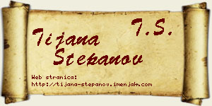 Tijana Stepanov vizit kartica